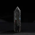 Natural Fireworks Stone crystal obelisk with iridescent blue flashes and dark finish - Fireworks Stone / Length 4-5cm