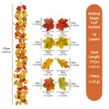 Kunstmatige esdoornblad slinger voor herfst en Thanksgiving decoratie, 175cm - Rood-Geel-Oranje Veelkleurige Gradiënt Stijl (16) / 175cm