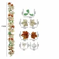Kunstmatige esdoornblad slinger 175cm lengte met pompoenen voor herfst oogst decoratie. - Witte Pompoenen en Bessen Gemengde Beige Stijl (15) / 175cm