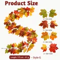 Kunstmatige herfst esdoornblad slinger Model G 175 cm lengte voor Thanksgiving decoratie - Herfst veelkleurige gradiënt stijl (Model G) / 175cm