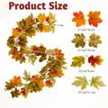 Gedetailleerde maatspecificaties voor 175 cm kunstmatige herfst esdoornblad slinger - Realistische textuur veelkleurige ahorn stijl (Model F) / 175cm