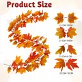 Kunstmatige esdoornblad slinger van 175 cm voor herfst decoratie in huis omgeving - Oranje-Rood-Geel Warmetinten Decoratiestijl (Model H) / 175cm