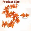 175 cm kunstmatige esdoornblad slinger voor Thanksgiving oogst decoratie, model K - Oranjegele ahornblad slinger (Model K) / 175cm