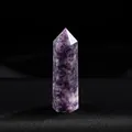 Natural purple lilac hexagonal crystal pillar for energy healing and home decor - Lilac Quartz Crystal Point / Length 4-5cm