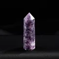 Natural purple lilac hexagonal crystal pillar for energy healing and home decor - Lilac Quartz Crystal Point / Length 4-5cm