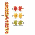 175cm Kunstmatige Esdoornblad Slinger met Veelkleurig Gebladerte voor Herfst Decoratie - Natuurlijke gradiënt ahornblad slinger (777) / 175cm