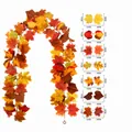 Herfst guirlande kunstmatige esdoornbladeren 175cm voor oogstfeest decoratie - Oogstkleuren ahornblad slinger (3333) / 175cm