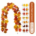 Herfst guirlande kunstmatige esdoornbladeren 175cm voor oogstfeest decoratie - Oogstkleuren ahornblad slinger (3333) / 175cm