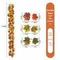 Kunstmatige esdoornblad slinger 175cm herfstdecoratie voor Thanksgiving oogst - Kleurrijke gradiënt slinger (333) / 175cm