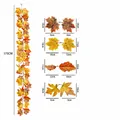 Levensechte kunstmatige esdoornblad slinger 175cm voor herfst Thanksgiving decoratie - Hoogwaardige dieporanje slinger (666) / 175cm