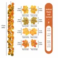 Kunstmatige esdoornblad slinger, 175 cm herfstgebladerte voor oogstfeest decoratie - Ahornblad Slinger (888) / 175cm