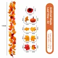 Kunstmatige herfst esdoornblad slinger met pompoenen en zonnebloemen, lengte 175cm - Kunstmatige Ahornblad Slinger (02) / 175cm