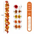 Realistische kunstmatige herfst esdoornblad slinger in oranje en rood voor decoratie - Kunstmatige Ahornblad Slinger (04) / 175cm