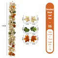 175 cm kunstmatige herfst esdoornblad slinger voor Thanksgiving oogst decoratie - Kunstmatige Ahornblad Slinger (06) / 175cm