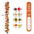 175 cm kunstmatige herfst esdoornblad slinger voor Thanksgiving oogstfeest decoratie - Kunstmatige Ahornblad Slinger (08) / 175cm