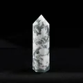 Hexagonal moss agate crystal point pillar for healing and home decor. - Moss Agate / Length 4-5cm
