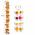175 cm kunstmatige esdoornblad slinger met zonnebloemen en pompoenen voor herfstdecoratie - Kunstmatige Zonnebloem Pompoen Ahornblad Stijl (018) / 175cm