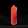 Red smelting quartz crystal hexagonal wand point for energy healing and decoration - Red Smelted Crystal (Synthetic) / Length 4-5cm