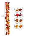 Kunstmatige esdoornblad slinger herfst decoratie 175cm voor Thanksgiving oogstfeest - Kunstmatige Herfst Ahornblad Stijl (09) / 175cm