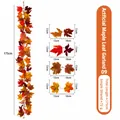 Kunstmatige esdoornblad slinger herfst decoratie 175cm voor Thanksgiving oogstfeest - Kunstmatige Herfst Ahornblad Stijl (09) / 175cm