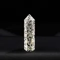 Polished natural Dalmatian Jasper hexagonal crystal point wand for healing and meditation - Dalmatian Jasper / Length 4-5cm