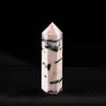 Natural Pink Zebra Jasper crystal point healing wand with six-sided polished stone finish - Pink Zebra Stone / Length 4-5cm
