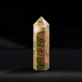 Natural Unakite single terminated hexagonal crystal column for healing and decor - Unakite / Length 4-5cm