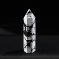 Natural snowflake obsidian hexagonal crystal point tower for home decor healing - Snowflake Obsidian / Length 4-5cm