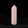 Polished natural pink opal crystal wand hexagonal single point healing stone decor - Pink Opal / Length 4-5cm