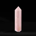 Polished natural pink opal crystal wand hexagonal single point healing stone decor - Pink Opal / Length 4-5cm