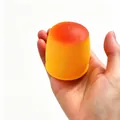 Hand-held caramel pudding shaped squeeze toy for stress relief and sensory fun play - Caramel Pudding (Brick Filled)