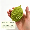 Juguete antiestrés con forma de durián verde, juguete sensorial portátil, 8x5,5 cm - Durian con Relleno de Bloques (Verde Amarillento)