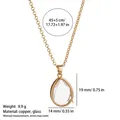 Vintage DIY openbare traanvormige medaillon ketting in 18K verguld koper - Goud (Zonder Binnenartikelen)