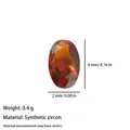 Οβάλ πορτοκαλί συνθετική πέτρα ζιργκόν 4x2mm για DIY μενταγιόν κοσμημάτων - Οβάλ Πολύτιμος Λίθος (Ιανουάριος) / 1 Τεμάχιο (4x2mm) / Πορτοκαλί