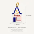 Colgante casa de barbero de acero inoxidable para joyería DIY - Casa Papelería (Estilo 8)