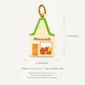 Colgante de casa de acero inoxidable con estampado Mercantile y acabado dorado - Casa Pastelería (Estilo 11)