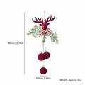 Clochette de Noël renne rouge floqué pour décoration de sapin - Boule de renne