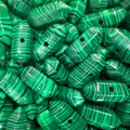 Perles hexagonales à motif malachite à double pointe pour création de bijoux DIY - Malachite (Synthétique) (Seul)