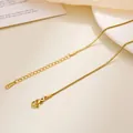 Hochwertiges 18k vergoldetes Edelstahl-Boxkettenarmband mit Karabinerverschluss für Damen - Boxkette / Gold