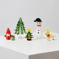 Handgefertigtes Zibo-Glas-Weihnachtsfiguren-Set mit Baum, Schneemann und Rentier - Weihnachtsbaum Set SDS05