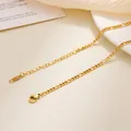 Elegantes 18k vergoldetes Gliederarmband aus Edelstahl mit Karabinerverschluss - Ferrero-Kettenstil / Gold