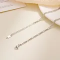 Eleganetes minimalistisches Silber-Titanstahl-Armband mit Karabinerverschluss Damen - Ferrero-Kettenstil / Stahlfarben