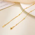 Elegantes 18k vergoldetes Edelstahl-Perlenarmband für Damen im minimalistischen Design - Runde Schlangenkette mit Perlen Stil / Gold
