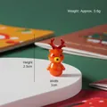 Handgemaakt oranje glazen rendierfiguurtje ornament voor kersttafeldecoratie en geschenken - Oranje Koraal Rendier