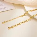 Minimalistisches 18k vergoldetes Kaffeebohnen Armband aus Edelstahl für elegante Damen - Kaffeebohnen-Stil / Gold