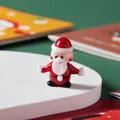 Handmade festive glass Santa Claus figurine decoration for Christmas, 2.5cm height - Thumbs-Up Santa Claus