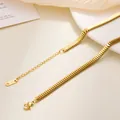 Vergoldetes Edelstahl-Schuppenkettenarmband mit Verlängerung - Fischschuppenkette Stil / Gold