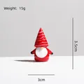Handgemaakte rode glazen kerstman kabouter figuur voor feestelijke bureau decoratie - Gezicht-bedekkende Kerstelf - Rood