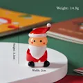 Handgemaakte rode glazen kerstman beeldje kerstversiering ornament 3,2 cm groot - Kerstman