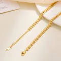 Elegantes Armband aus 18k vergoldetem Edelstahl mit einem schicken Weizenblatt-Design - Weizenkette Stil / Gold